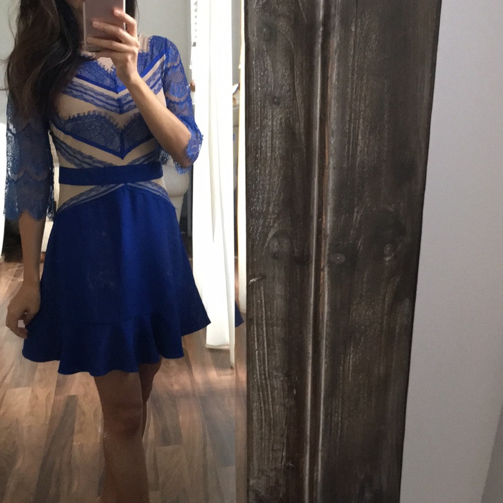Navy blue lace dress